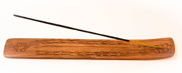 Wooden Incense Holder and Burner, 10''