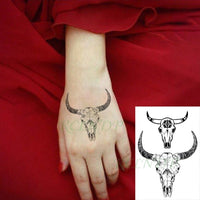 Waterproof Temporary Tattoo Sticker Black Word angel devil bull cross English Letters Flash Tatoo Fake Tatto for Woman Men