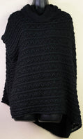 Braided Black Poncho