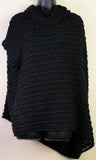 Braided Black Poncho