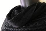 Braided Black Poncho
