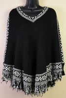 B&W Poncho