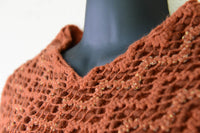 Braided Burnt Orange Poncho