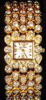 La Mode Gold Tone Cubic Zirconia Watch
