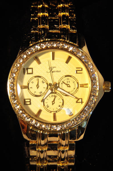 Tecno Gold Tone Metal Watch for Women