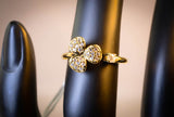 Crystal Flower Above Knuckle Ring Mid Finger or Toe Ring
