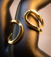 Yellow Gold Plated Infinity Symbol Ring, Size: 7