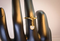 Heart on the Chain Adjustable Ring