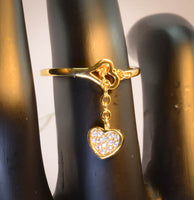 Heart on the Chain Adjustable Ring