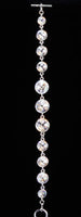Platinum Plated Swarovski Elements Round Crystals with Cubic Zirconia Bracelet