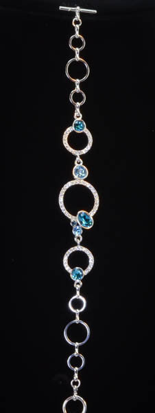 Swarovski Elements Cubic Zirconia bracelet with Blue Crystals