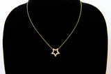 Cubic Zirconia Star Necklace 16''