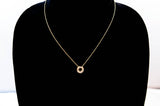 Cubic Zirconia Open Circle Pendant Necklace