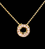 Cubic Zirconia Open Circle Pendant Necklace