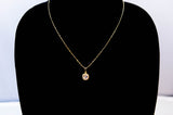 Gold Plated Diamond Pendant Necklace 16''