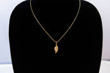 Gold Plated Leaf Pedant Necklace