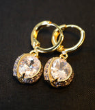 Cubic Zirconia Gold Plated Earrings