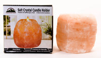 Salt Crystal Candle Holder by Himalayan Light / Freshens Air Naturally