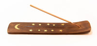 Wooden Incense Holder And Burner, 6"