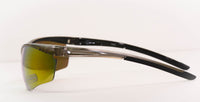 Yellow/Orange Mirror Coated Sports Sunglasses for Men