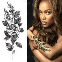 temporary armband tattoos waterproof temporary tattoo sticker flower lotus tattoo sleeve women wrist arm sleeves tatoo fake girl