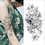 temporary armband tattoos waterproof temporary tattoo sticker flower lotus tattoo sleeve women wrist arm sleeves tatoo fake girl