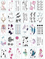 30Pcs/Set No Repeat Temporary Tattoo Stickers Waterproof Arm Clavicle Body Art Sticker Disposable butterfly tatouage temporaire