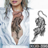 Waterproof Temporary Tattoo Sticker Forest Lion Tiger Bear Flash Tattoos Women Leopard Wolf Crown Body Art Arm Fake Tatoo Men