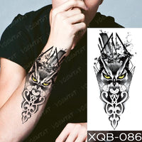 Waterproof Temporary Tattoo Sticker Forest Lion Tiger Bear Flash Tattoos Women Leopard Wolf Crown Body Art Arm Fake Tatoo Men