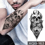 Waterproof Temporary Tattoo Sticker Forest Lion Tiger Bear Flash Tattoos Women Leopard Wolf Crown Body Art Arm Fake Tatoo Men
