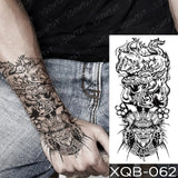 Waterproof Temporary Tattoo Sticker Forest Lion Tiger Bear Flash Tattoos Women Leopard Wolf Crown Body Art Arm Fake Tatoo Men