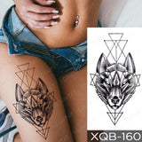 Waterproof Temporary Tattoo Sticker Forest Lion Tiger Bear Flash Tattoos Women Leopard Wolf Crown Body Art Arm Fake Tatoo Men