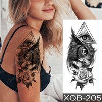 Waterproof Temporary Tattoo Sticker Forest Lion Tiger Bear Flash Tattoos Women Leopard Wolf Crown Body Art Arm Fake Tatoo Men