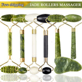 Roller massager For Face Jade Stone Massage Roller Facial Natural Scraper Face lifting Gua Sha Body Back Slimming massage roller