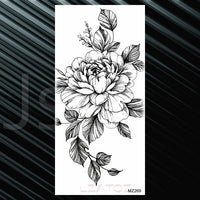Women's Fashion Flower Temporary Tattoos Sticker Fake Rose Feather TatooS Decal Waterproof Body Art Legs Arm Tatoos For Women