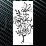 Women's Fashion Flower Temporary Tattoos Sticker Fake Rose Feather TatooS Decal Waterproof Body Art Legs Arm Tatoos For Women