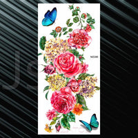 Women's Fashion Flower Temporary Tattoos Sticker Fake Rose Feather TatooS Decal Waterproof Body Art Legs Arm Tatoos For Women
