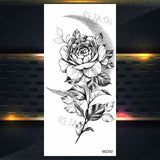 Purple Rose Jewelry Water Transfer Tattoo Stickers Women Body Chest Art Temporary Tattoo Girl Waist Bracelet Flash Tatoos Flower