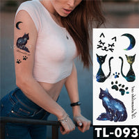 Water Transfer Dark Splash Ink Realistic Roses Temporary Tattoo Sticker Arm Leg Back Pattern Body Art Waterproof Fake Tattoo