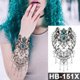 Waterproof Temporary Tattoo Sticker Fox Cat Butterfly Snake Demon Flash Tatto Woman Black Pink Body Art Fake Sleeve Tatoo Man