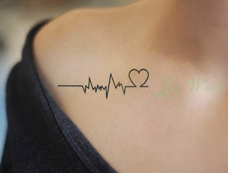 Waterproof Temporary Tattoo Sticker of body Love wave tattoo small size tatto stickers flash tatoo fake tattoos for girl women