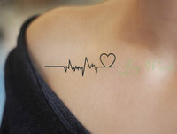 Waterproof Temporary Tattoo Sticker of body Love wave tattoo small size tatto stickers flash tatoo fake tattoos for girl women