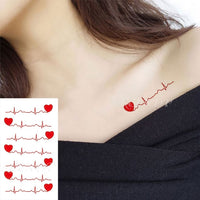 Waterproof Temporary Tattoo Sticker of body Love wave tattoo small size tatto stickers flash tatoo fake tattoos for girl women