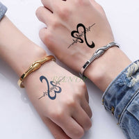 Waterproof Temporary Tattoo Sticker of body Love wave tattoo small size tatto stickers flash tatoo fake tattoos for girl women