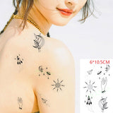 Waterproof Temporary Tattoo Sticker of body Love wave tattoo small size tatto stickers flash tatoo fake tattoos for girl women