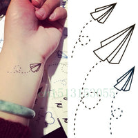 Waterproof Temporary Tattoo Sticker of body Love wave tattoo small size tatto stickers flash tatoo fake tattoos for girl women