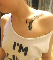 Waterproof Temporary Tattoo Sticker of body Love wave tattoo small size tatto stickers flash tatoo fake tattoos for girl women