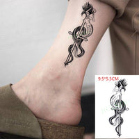 Waterproof Temporary Tattoo Sticker of body Love wave tattoo small size tatto stickers flash tatoo fake tattoos for girl women
