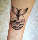 Waterproof Temporary Tattoo Sticker of body Love wave tattoo small size tatto stickers flash tatoo fake tattoos for girl women