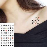Waterproof Temporary Tattoo Sticker of body Love wave tattoo small size tatto stickers flash tatoo fake tattoos for girl women